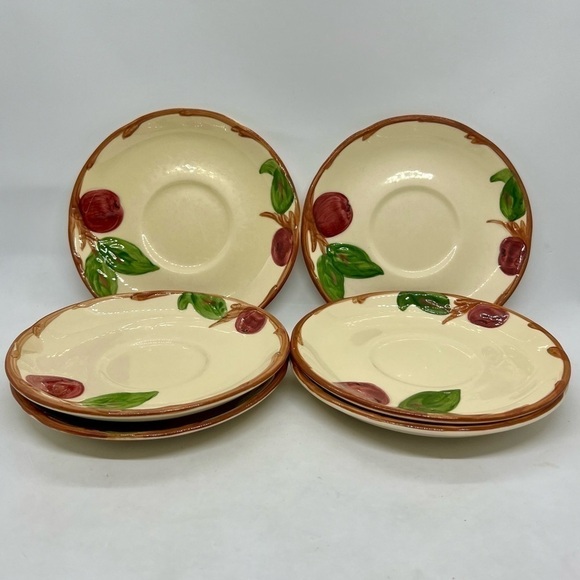 Vintage Franciscan Apple Saucers Set of 6 - Picture 1 of 9